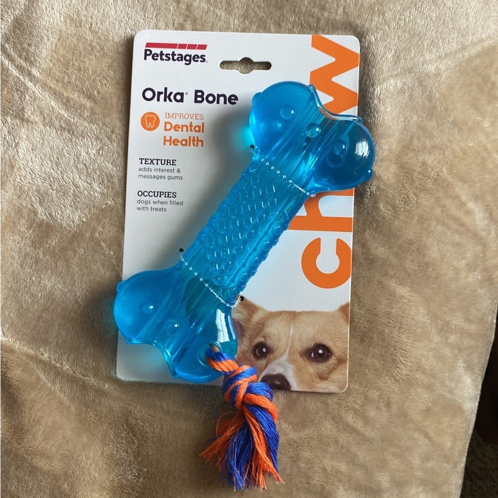 NWT Petstages Orka Bone Rubber bone dog chew toy
